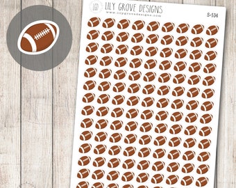 S-534 - Football Planner Stickers – Season, Games, Flag Football