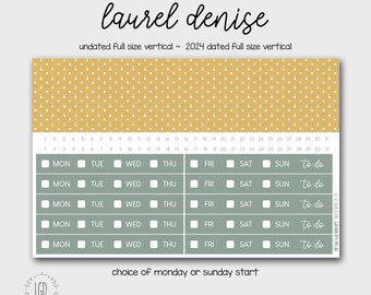 LD-004 -  Laurel Denise Vertical Weekly Kit - Perfect for Undated Vertical, 2024 Dated Vertical, Full Vertical - FV-W1