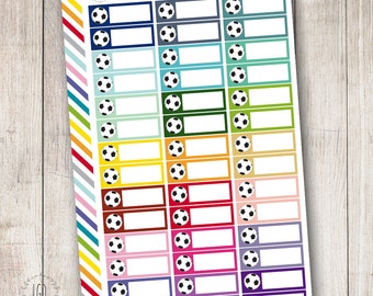 018 - Soccer Planner Stickers Frame Block, Soccer Games, Soccer Game