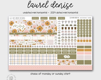 LD-008 -  May MINI Laurel Denise Monthly Kit - Monday or Sunday Start - Undated or Dated Mini Horizontal - MM