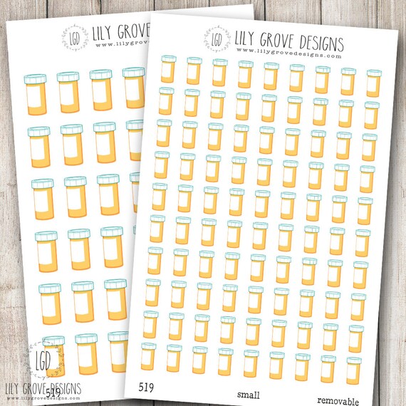 519 Medication Refill Reminder Planner Stickers | Etsy