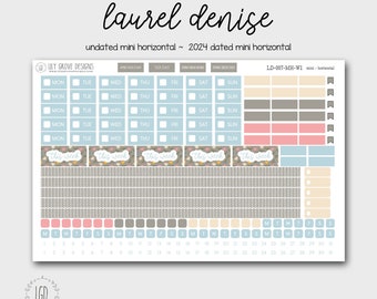 LD-007 -  Laurel Denise MINI Horizontal Weekly Kit - Perfect for Undated Mini Horizontal, 2024 Dated Mini Horizontal - MH-W1