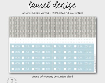 LD-007 -  Laurel Denise Vertical Weekly Kit - Perfect for Undated Vertical, 2024 Dated Vertical, Full Vertical - FV-W1