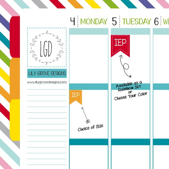 iep tag flag planner