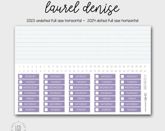 LD-001 -  Laurel Denise Horizontal Weekly Kit - Perfect for 2023 Undated Horizontal, 2024 Dated Horizontal - FH-W