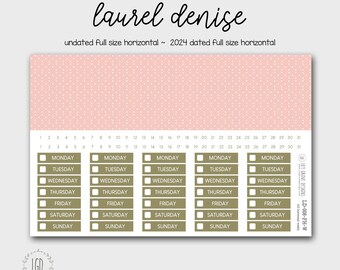 LD-008 -  Laurel Denise Horizontal Weekly Kit - Perfect for 2023 Undated Horizontal, 2024 Dated Horizontal - FH-W