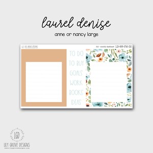 LD-009 -  June Laurel Denise Monthly Dashboard Kit - LARGE - Perfect for Undated, Dated Horizontal or Vertical Full Size - FM-D2