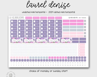 LD-001 -  Laurel Denise MINI Horizontal Weekly Kit - Perfect for Undated Mini Horizontal, 2024 Dated Mini Horizontal - MH-W1