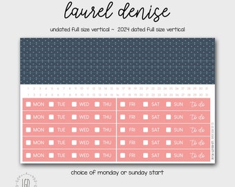 LD-003 -  Laurel Denise Vertical Weekly Kit - Perfect for Undated Vertical, 2024 Dated Vertical, Full Vertical - FV-W1