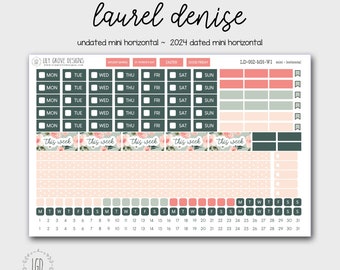 LD-002 -  Laurel Denise MINI Horizontal Weekly Kit - Perfect for Undated Mini Horizontal, 2024 Dated Mini Horizontal - MH-W1