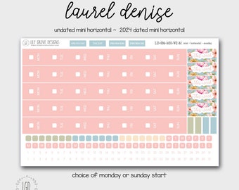 LD-006 - Laurel Denise MINI Horizontal Weekly Kit - Perfect for Undated Mini Horizontal, 2024 Dated Mini Horizontal - MH-W2