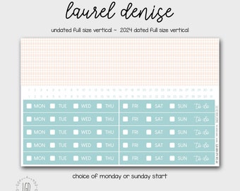 LD-009 -  Laurel Denise Vertical Weekly Kit - Perfect for Undated Vertical, 2024 Dated Vertical, Full Vertical - FV-W1