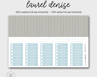 LD-007 -  Laurel Denise Horizontal Weekly Kit - Perfect for 2023 Undated Horizontal, 2024 Dated Horizontal - FH-W