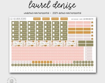 LD-008 -  Laurel Denise MINI Horizontal Weekly Kit - Perfect for Undated Mini Horizontal, 2024 Dated Mini Horizontal - MH-W1