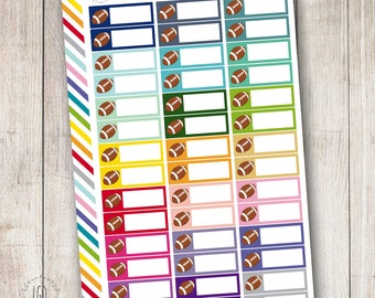 020 - Football Planner Stickers Frame Block, Football Games, Football Season, Flag