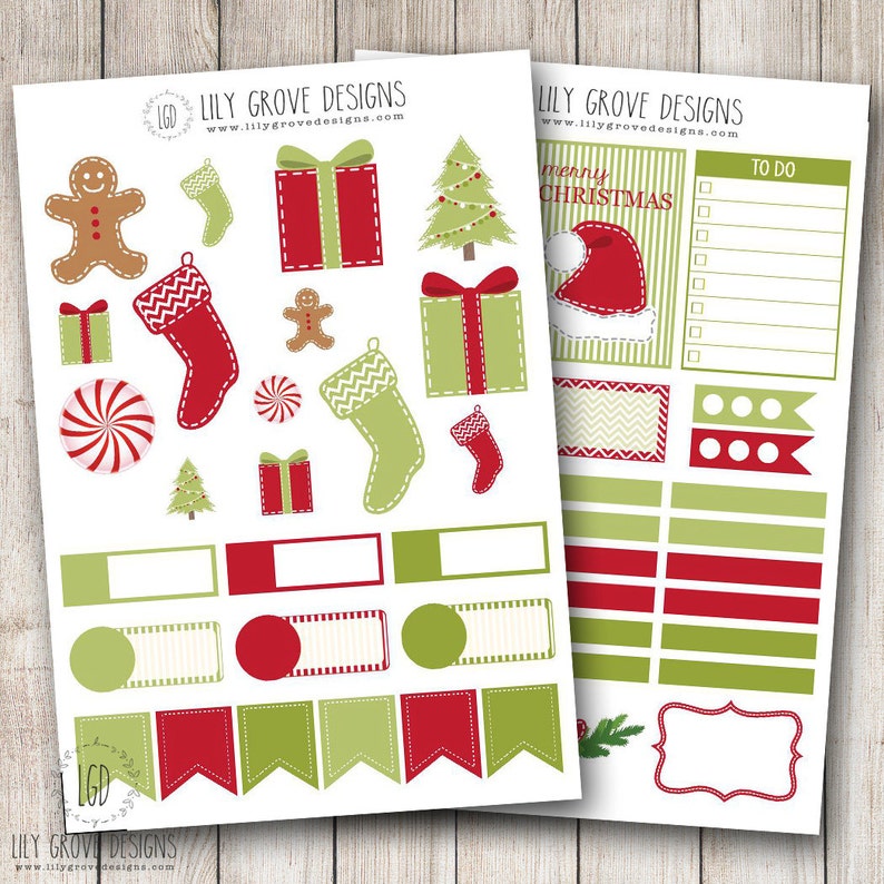 Christmas Weekly Planner Sticker Kit Perfect for use with your Erin Condren