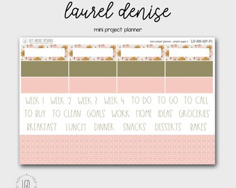 LD-008 -  May MINI PROJECT Pages Kit 1 Laurel Denise - Mini Project Planner Pages - mp-p1