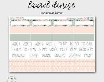 LD-002 -  March MINI PROJECT Pages Kit 1 Laurel Denise - Mini Project Planner Pages - mp-p1