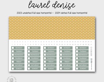 LD-004 -  Laurel Denise Horizontal Weekly Kit - Perfect for 2023 Undated Horizontal, 2024 Dated Horizontal - FH-W1