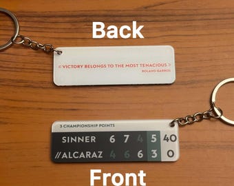 Roland Garros 2025 Final Score Liner Between Sinner And Alcaraz Acrylic Keychain