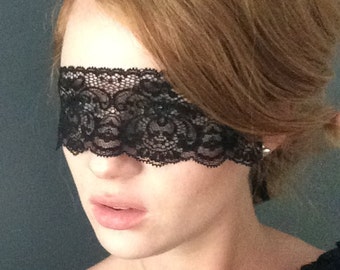 Black or White Or Beige Lace Mask - Black Lace Blindfold - Masquerade Sexy Black Mask - Halloween Sexy  Lace Mask  - Eyes Wide Shut