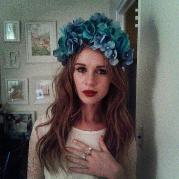 Blue Teal White Lana Del Rey Flower Crown - Born to Die Lana 