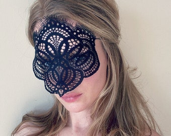 Phoenix Masquerade Lace Mask - Sexy Masquerade Party Mask - Bdsm mask - Blindfold - See Though Mask - Eyes Wide Shut Mask - Halloween Lace