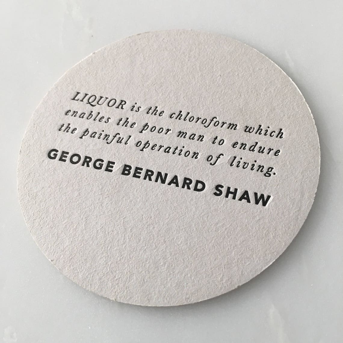 Letterpress Quotes on Coasters Etsy Norway