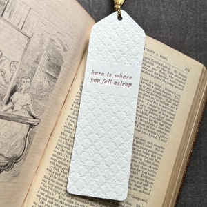 Letterpress Bookmark with tassel image 1
