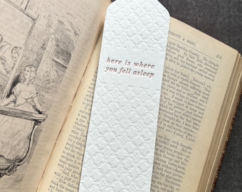 Letterpress Bookmark with tassel