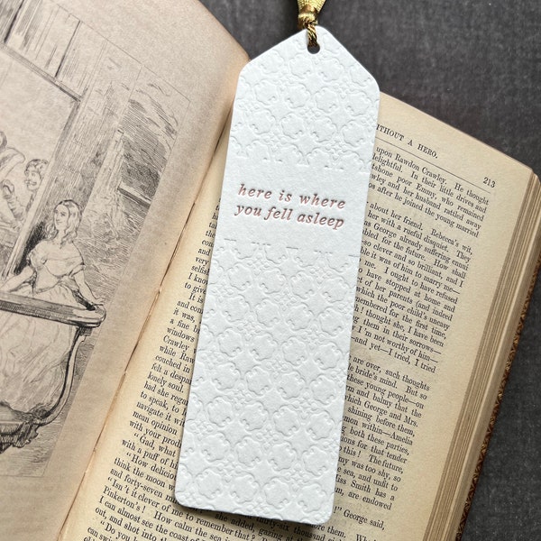 Letterpress Bookmark with tassel