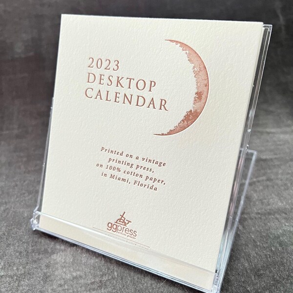Letterpress Calendar Etsy