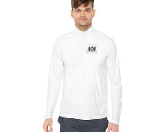 Mountain Ridge Illustration Quarter-Zip Pullover | Minimal Line Art