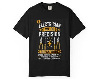 T-Shirt „Präzision im Elektrikerhandwerk“ | Geschenk für Elektromeister/Geschenk für Elektriker-Väter/Shirt für Elektrikerleben