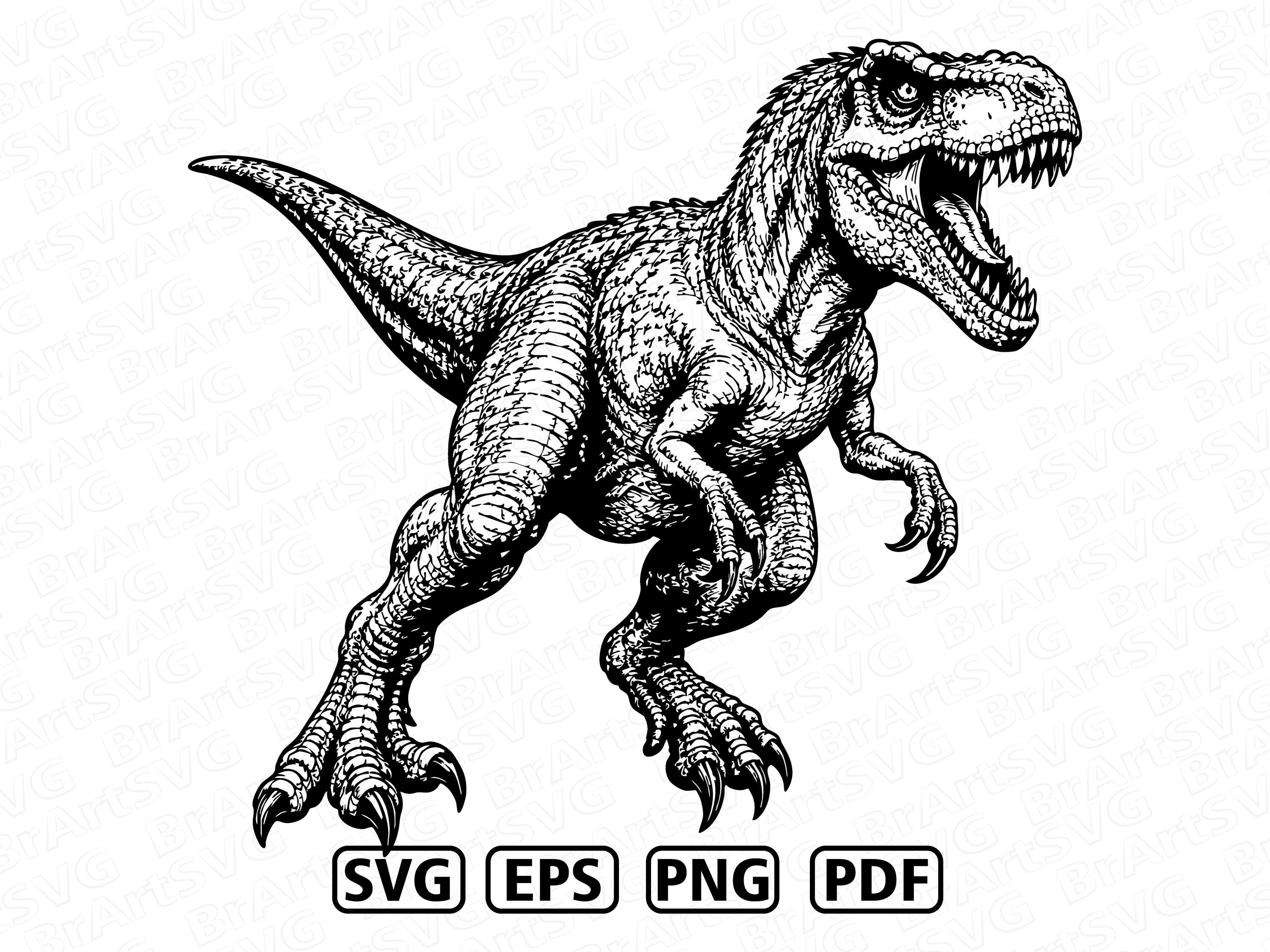 T rex line art - Etsy 日本