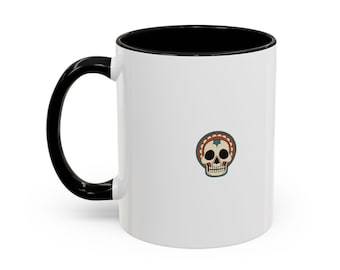 Macabre Halloween Mug | Gothic Skull Coffee Cup | Vintage Spooky Gift
