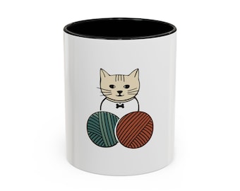 Cat Dad Mug | Vintage Tabby Coffee Cup | Funny Pet Gift