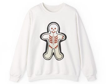 Retro Halloween Sweatshirt, Cute Skeleton Graphic, Vintage Wash Crewneck, Spooky Season Pullover