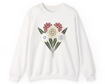 Birth Flower Sweatshirt | Vintage Botanical Crewneck | Cozy Floral Gift