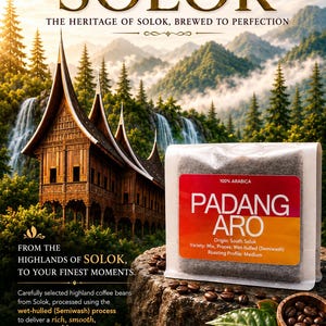 Arabica Solok Sumatera Coffee Beans | Semi Washed Process | Single Origin Indonesia | Medium Roast