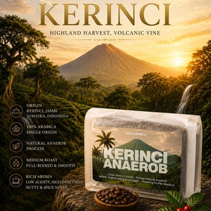 Arabica Kerinci Sumatra Coffee Beans | Natural Anaerobic Process | Single Origin Indonesian | Medium Roast