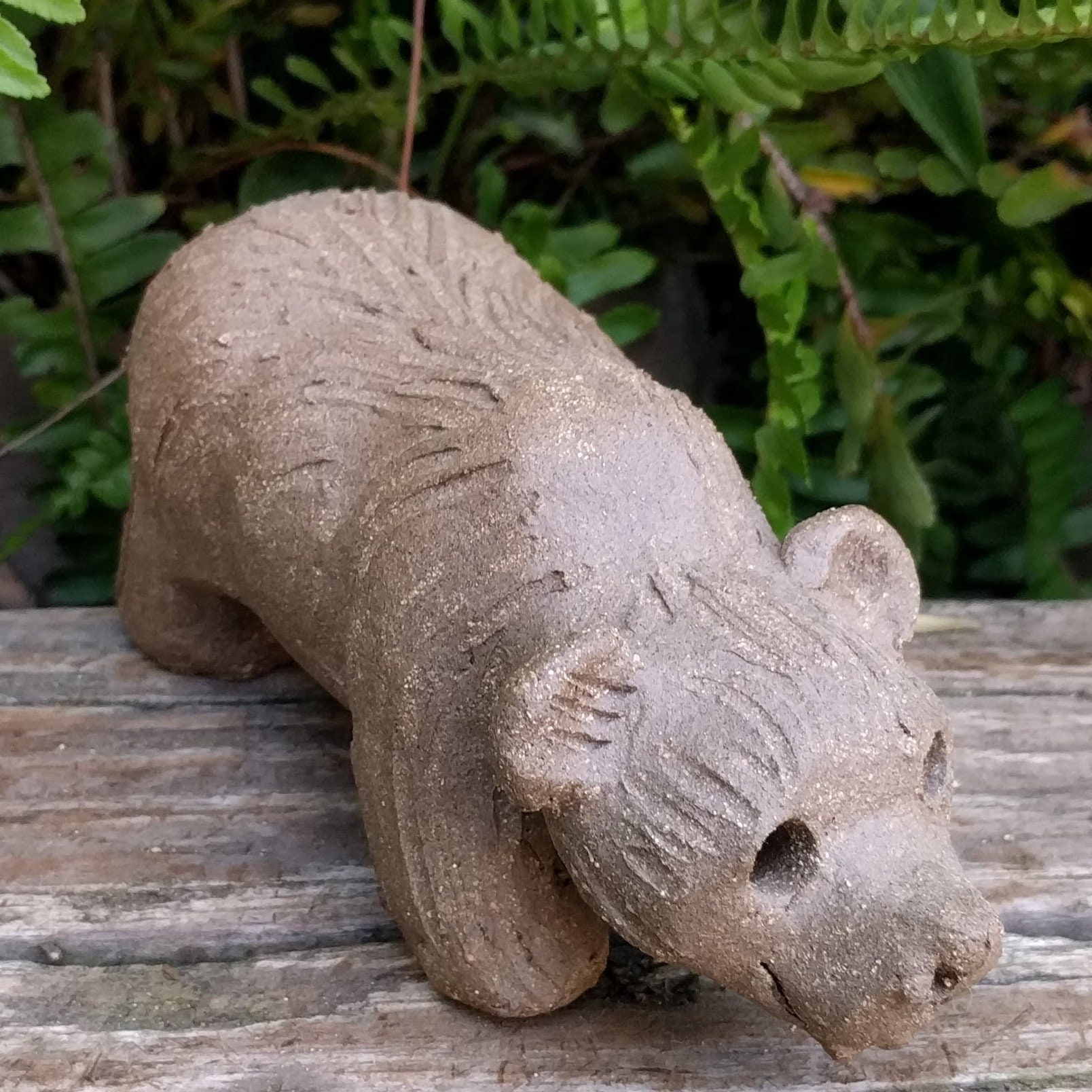 Cute Handmade Clay Bear for home or garden Bear Walking on Etsy