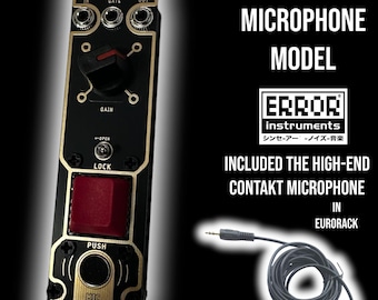 MICY GOLD / NOIR / Micro de contact avec support euro rack