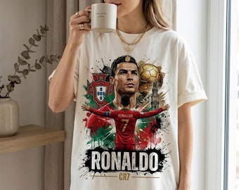 Ronaldo World Cup 2026 Png | Portugal Soccer Legend CR7 Shirt Design SVG | Digital Download
