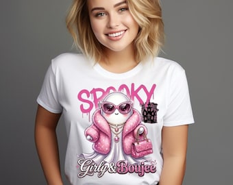 Glam Ghost PNG | Boujee Halloween Graphic SVG | Leopard Print Design (Digital Download)