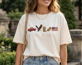 Retro USA Symbols PNG, Western Americana SVG Sublimation Design (Digital Download)