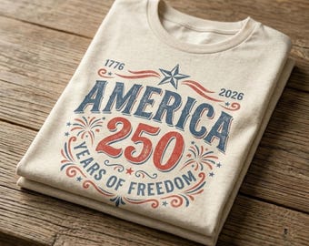 Camiseta del 250 aniversario de Estados Unidos SVG PNG / Gráfico patriótico retro de EE. UU. (Descarga digital)