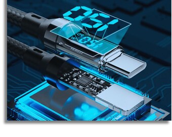 Cavo di ricarica Lightning con display LCD per iPhone, cavo di ricarica rapida e sincronizzazione dati, cavo USB per il monitoraggio dell'alimentazione per dispositivi Apple.