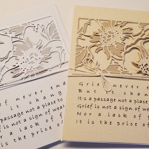 Handmade Sympathy Card. Bereavement. Grief. Loss of a Loved One. Thinking of You. Just Because. Encouragement. Mourning. Inspirational