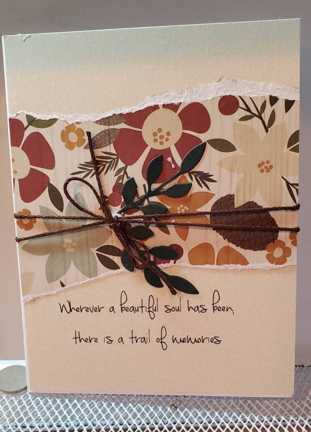 Hand Made Die Cut Sympathy Card. Grief. Mourning a Loss. Etsy